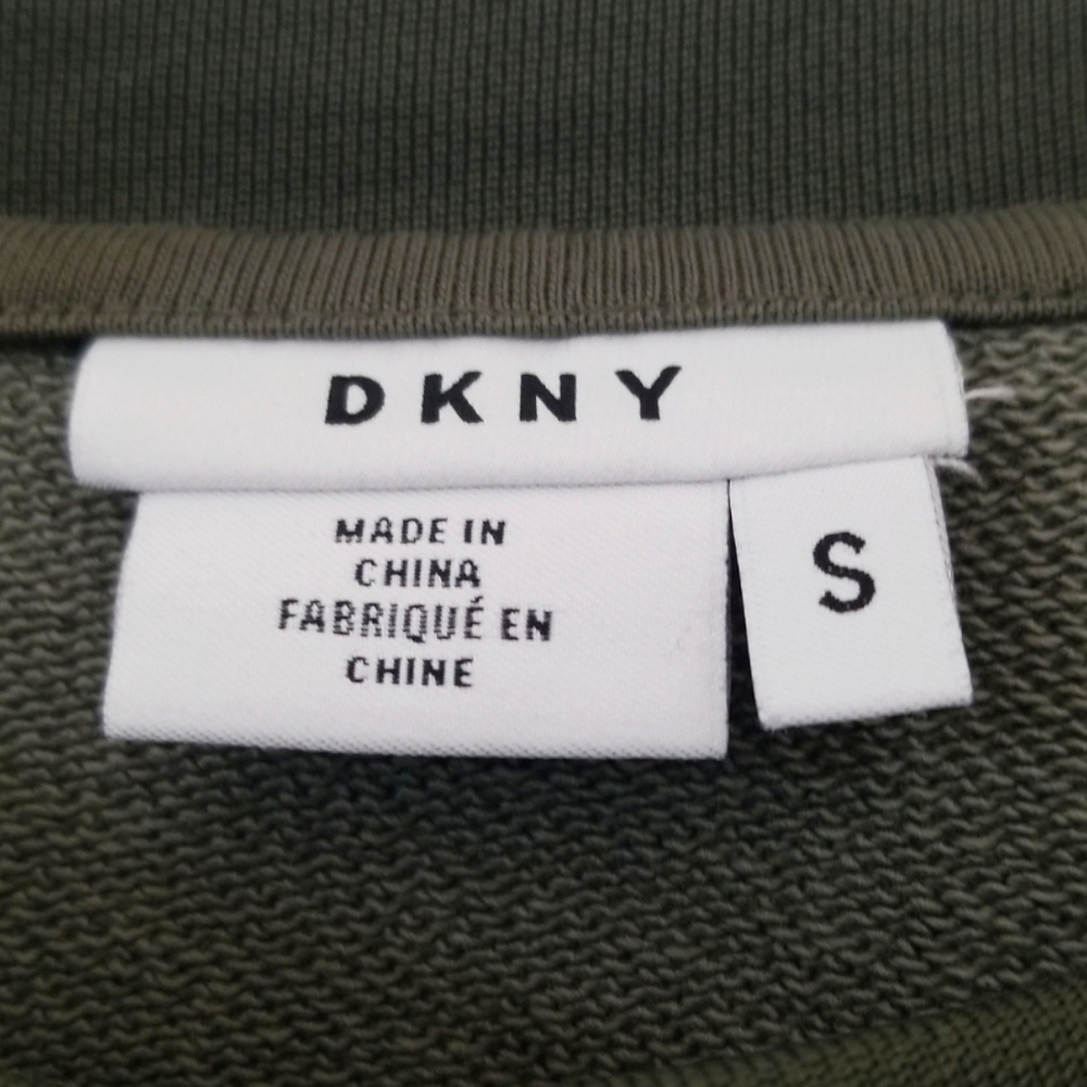 DKNY Blouse small Army Green and black - Picture 3 of 5